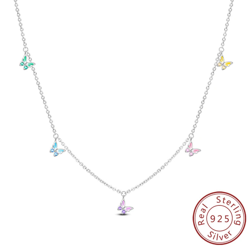 Collar Adjustable Simple Clásico de Plata de Ley 925