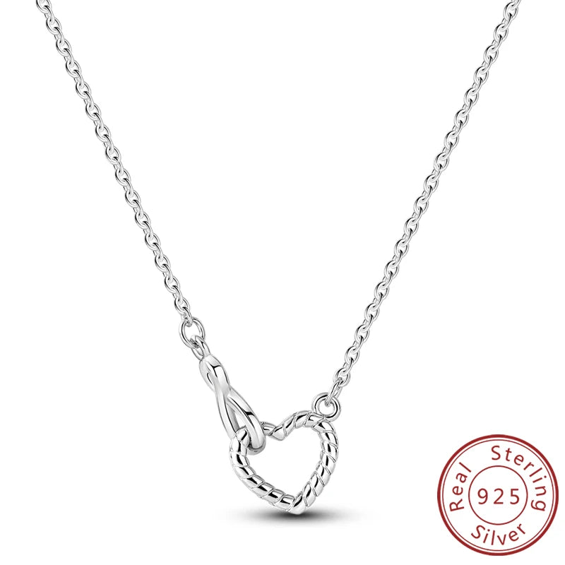 Collar Adjustable Simple Clásico de Plata de Ley 925