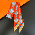 Saddle Print Summer Skinny Silk Scarf