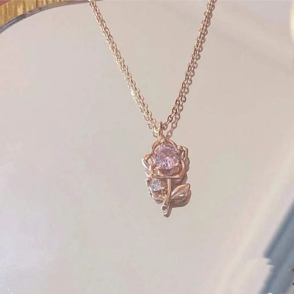 Rose Necklace,  Choker Dainty