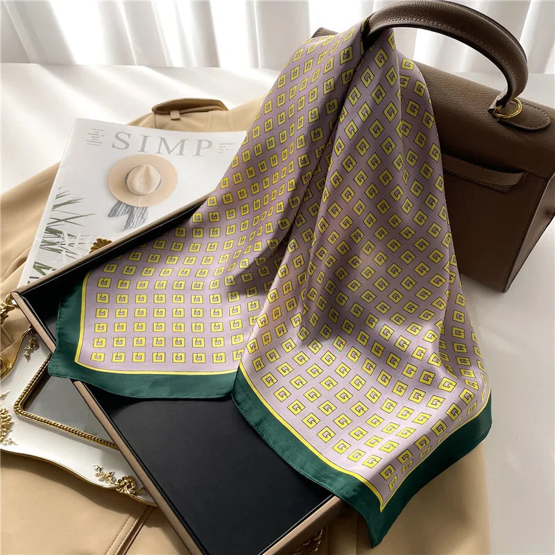 Houndstooth Printed Square Scarf