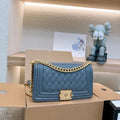 Designer Shoulder Bag Genuine Leather Bags Gold buckle Grey Lady Purse Luxury Casual Brand Handbag Tote Chain Trunk Spicy Mom Ba