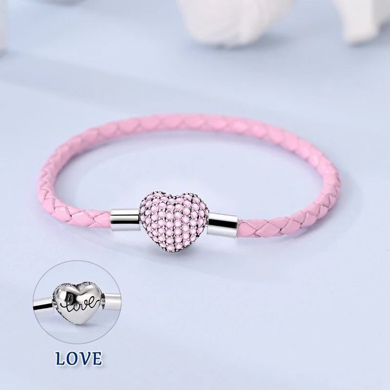 Sterling Silver Bracelets 17-20CM  Heart Shaped Bracelet