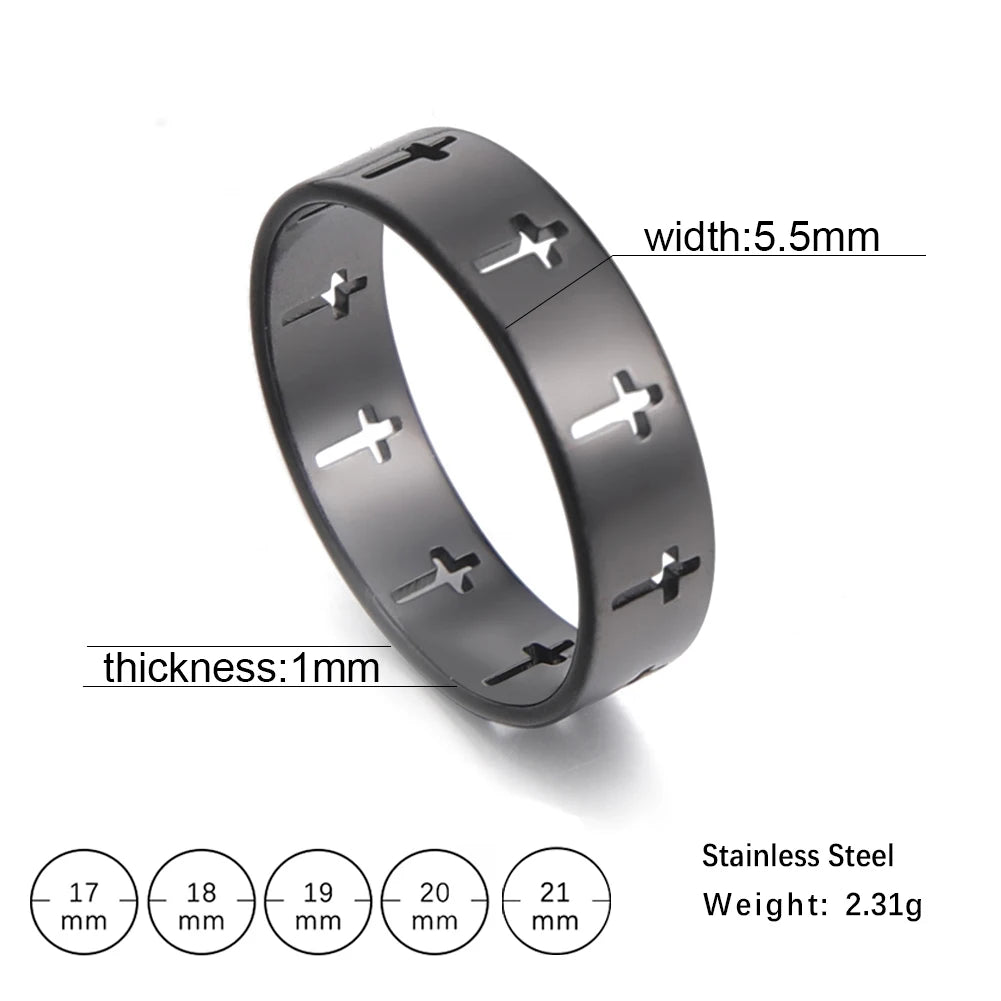 Hollow Cross  Ring